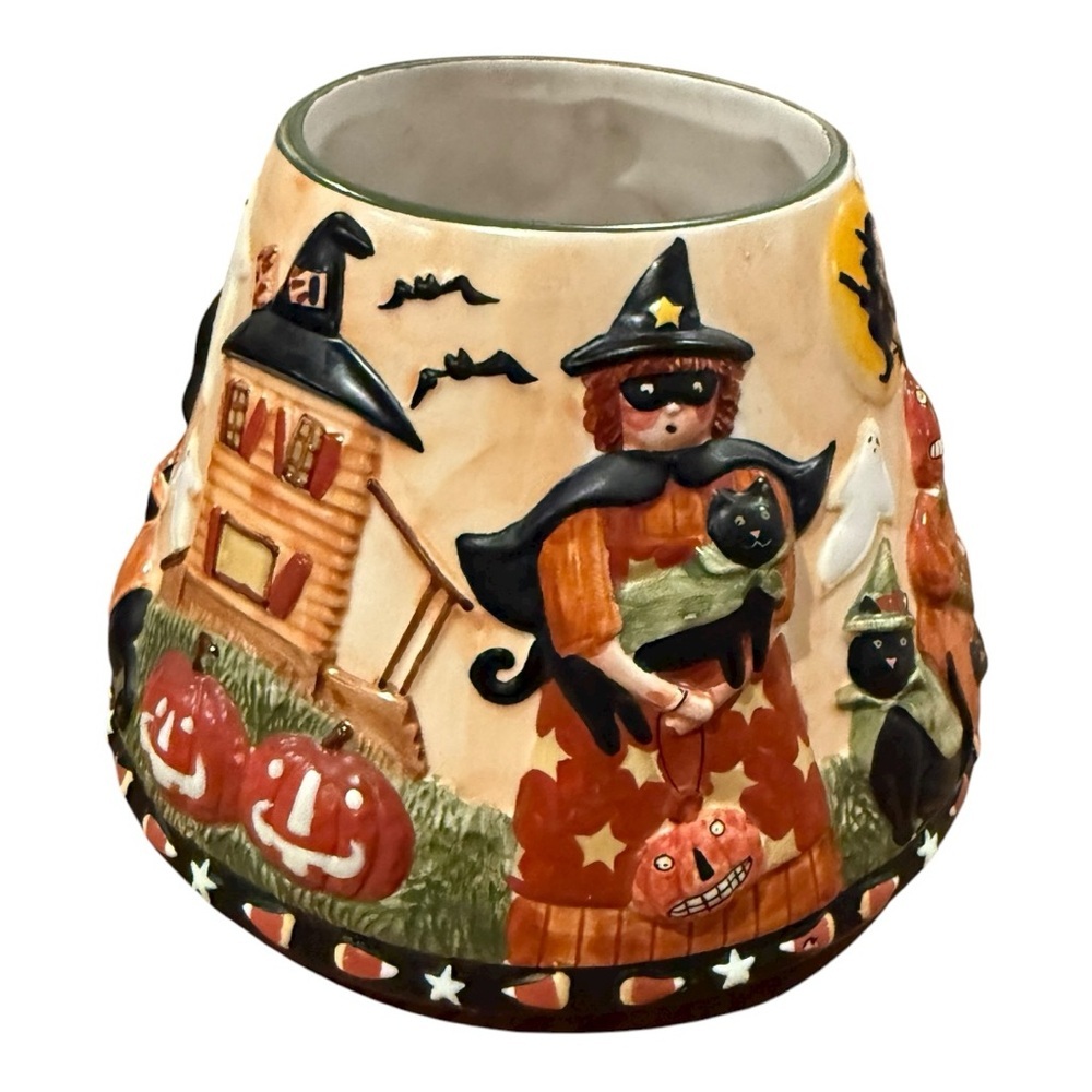 YANKEE CANDLE Teresa Kogut 2005 Halloween Kids Candle Topper Glows In The Dark - Picture 5 of 8